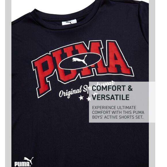 Puma Boys Active Shorts Set 3Piece Set 18m - Picture 3 of 9